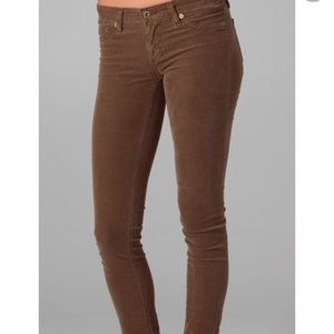 AG “The Legging Supper Skinny” brown corduroy